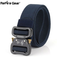 ReFire Gear SWAT Military Tactical Belt Men Metal Buckle Army Equipment Combat Belts Male Casual Durable Nylon Waist Belt 3.8cm