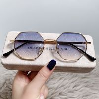 Trend Square Sunglasses Women Men Vintage Polygon Sun Glasses for Metal Brand Designer Sun Glasses Womens 2023 Goggle UV400