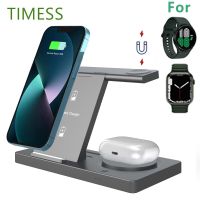 3 In 1 Wireless Chargers For Iphone 14 13 12 11 Airpods Apple Watch Fast Charging Station For Samsung S23 S22 Galaxy Watch 5 4 3