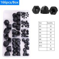 166Pcs/Box M3 M4 M5 M6 M8 M10 M12 Bolt Nut Dome Protective Cap Cover Exposed Hexagonal Plastic Nails  Screws Fasteners