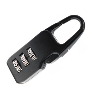 กุญแจโลหะผสมสังกะสีป้องกันการโจรกรรมกุญแจแบบรหัสแบบรีเซ็ตได้3หลักสำหรับเกตลิ้นชักกระเป๋าเป้สะพายหลัง