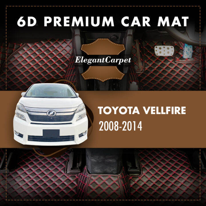 TOYOTA VELLFIRE AH20 ( 2008 2014 ) VIP 6D PU LEATHER CAR CARPET