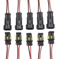 HVJ-10pcs 5 Pairs Waterproof Male Female Electrical Connectors Plug 2-pin Way With Wire For Car Motorcycle Scooter Marine