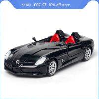 1:32รถของเล่น Mercedes Benz SLR Roadster Diecast หุ่นอัลลอยโลหะจิ๋วคอลเลกชันยานพาหนะสำหรับของขวัญคริสต์มาสสำหรับเด็กชาย