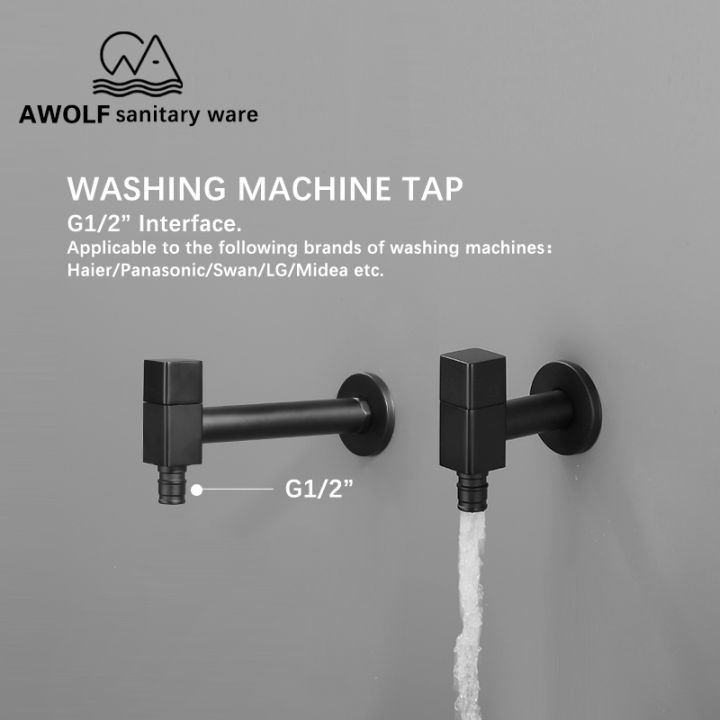 solid-brass-wall-mounted-12-amp-34-washing-machine-tap-lengthen-mop-pool-tap-matte-black-garden-outdoor-square-faucet-af6130b