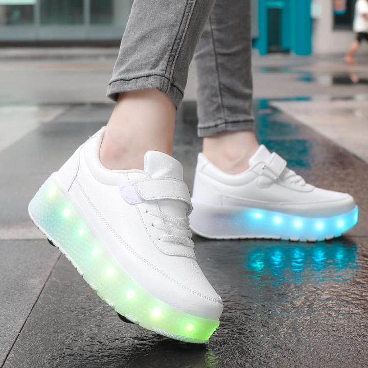 heelys-รองเท้าสองล้อสำหรับผู้ใหญ่และเด็กรองเท้าเรืองแสง-led-แบบชาร์จไฟได้รองเท้าล้อสำหรับกีฬากลางแจ้งขนาด38-42