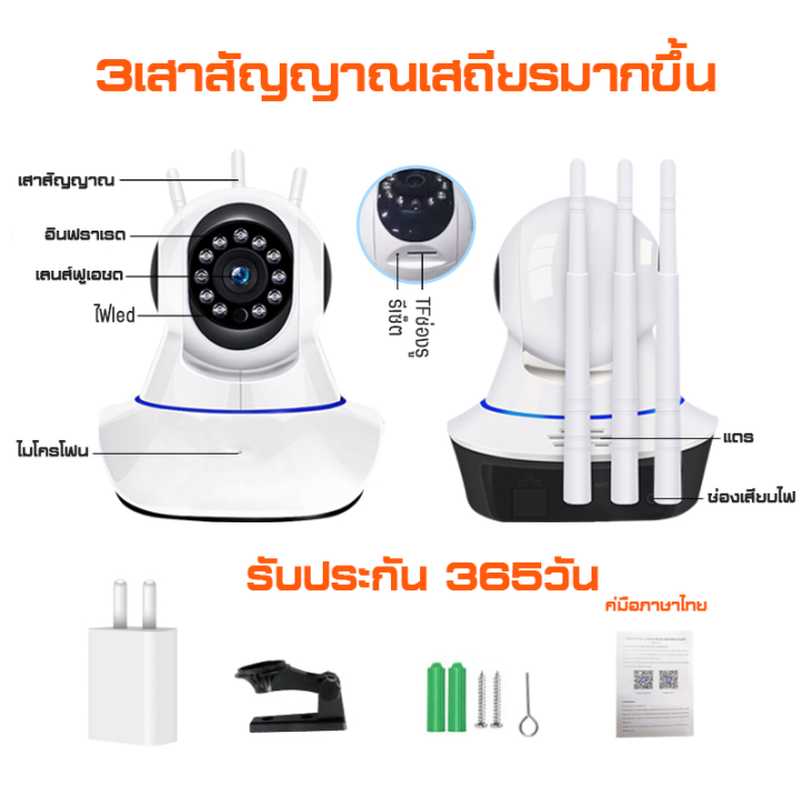 top1-รุ่นขายดี10ปีที่ผ่านมา-5g-5-เสา-v380-pro-กล้องสงจรปิด-wifi-2022-3ล้าน-5ล้านพิกเซล-การปรับปรุงอย่างมากความคมชัดและความเสถียรของภาพที่ได้รับ-กล้องวงจรปิด-ไร้-สาย-เพิ่มวิสัยทัศน์การมองเห็นด้วยระบบไฟ