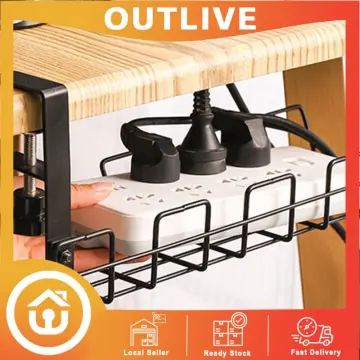 Under-Desk Cable Tray Horizontal Wire Management Cradle