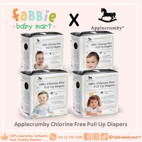 Applecrumby Chlorine Free Premium Overnight Baby Pull Up Diapers | Lazada