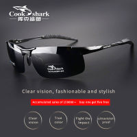 Cook Sharks new aluminum magnesium sunglasses mens sunglasses HD polarized driving drivers color glasses tide