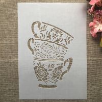 A4 29cm Mandala Tree Tea Cup DIY Layering Stencils Wall Painting Scrapbook Coloring Embossing Album Decorative Template