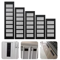 1PCS 60mm Black Ventilation Grille Aluminum Alloy Rectangular Cabinet Wardrobe Air Vent Grille Ventilation-Cover Accessories Exhaust Fans