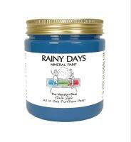 Chalk Paint ,Rainy Days Mineral Paint ( The Mansion Blue ) สีทาเฟอนิเจอร์  สำหรับงาน DIY  ,วินเทจ-ปกปิดดี ไม่มีกลิ่น ใช้งานง่าย ชนิดทา