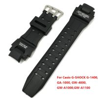 สายซิลิโคนสำหรับ Casio G-Shock GA-1000 /1100 GW-4000 /A1100 G-1400สายรัดข้อมือ PU กันน้ำได้สำหรับเล่นกีฬานาฬิกาอุปกรณ์เสริม