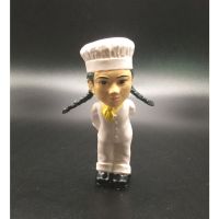 Chef Doll figure Cooking Girl miniature figure 3" toy Cute Ornaments Vintage Home Décor Kitchen Doll