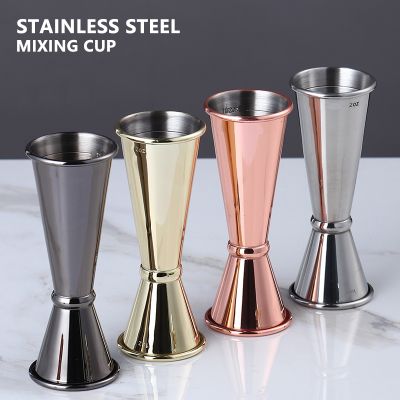 30ml/60ml Double-end Stainless Steel Measure Cup Cocktail Shaker Drink Spirit Measure Jigger Kitchen Bar Barware Tools