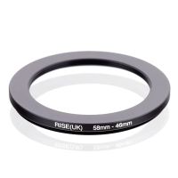 Tech-Savvy RISE(UK) 58Mm-46Mm 58-46Mm 58-46Mm Step Down Ring อแดปเตอร์ปรับขนาดฟิลเตอร์สีดำ