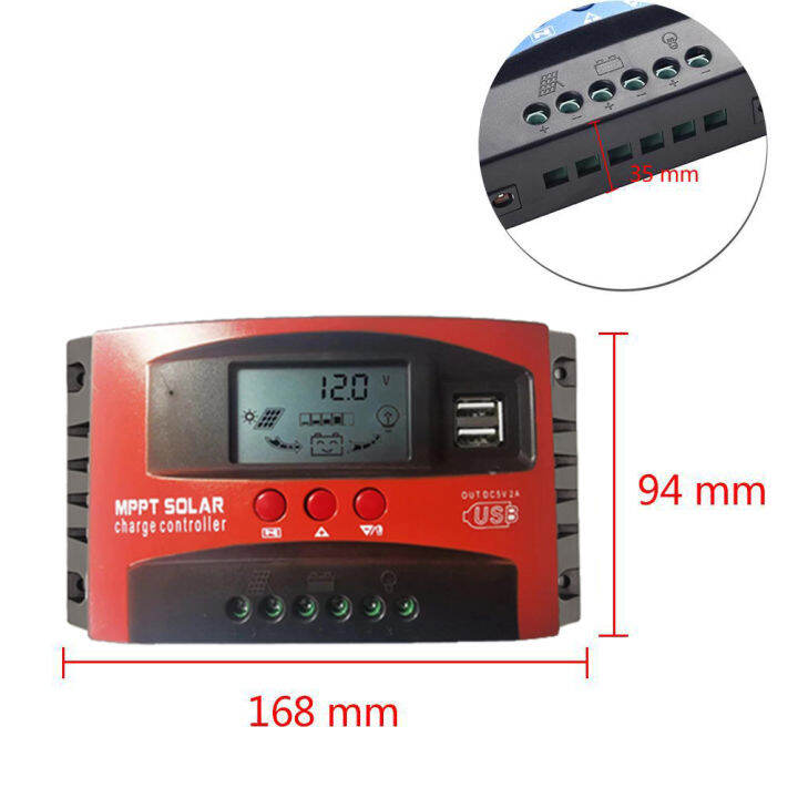 ของแท้-100-ชาร์จเจอร์-12v24v-mppt-solar-charger-controlle-โซล่าร์ชาร์จเจอร์-30a-100a-ชาจเจอร์โซล่า