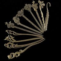 【cw】 2020 Hollow Out Carved Hairpin Metallic Hair Clip Stick Curved Fork Accessories Styling Tools