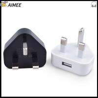 AIMEE สำนักงาน 5V 1A 1พอร์ต USB ปลั๊ก UK ที่ชาร์จผนัง อะแดปเตอร์ไฟฟ้า ที่ชาร์จ USB