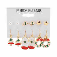 ：》《{ Christmas Earrings Set Christmas Tree Earrings Fashionable For Daily