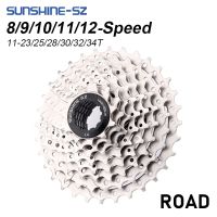 ซันไชน์จักรยานถนน Freewheel 11-25ครั้ง/28ครั้ง/32ครั้ง/34ครั้ง/36ครั้งจักรยานมู่เล่8/9/10/11/12วินาทีความเร็วเฟืองเทปคาสเซ็ตสำหรับ Shimano HG K7