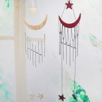 Wind Chime กระดิ่งลม เสียงเพราะ กระดิ่งลม เรียกทรัพย์ โมบายลมกระดิ่งลม  ระฆังลม รูปดาวกับพระจันทร์ แขวนตกแต่งบ้าน ที่ทำงาน ร้านค้า ตกแต่งบ้าน ตกแต่งสวน กระดิ่งลม ฮวงจุ้ย Wind Chimes