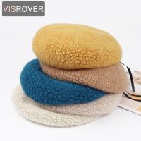 VISROVER 9 colorways solid Rabbit Fur Winter beret female Autumn cap Acrylic Bright warm hat top quality Women Boina Wholesale