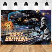 120x80cm Star War Backdrop Happy Birthday Party Kids 1st Baby Shower Photograph Background Photo Banner Decoration Studio Prop