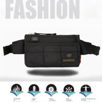 Mens Casual Waist Bag Outdoor Sports Running Waist Bag Nylon Waterproof Multi-function Mobile Phone Waist Bag Messenger Bag