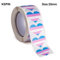 ┋ 500PCS Stickers 25mm Transgender pride Paper Sticker Label Packaging Seals Crafts Favor Tag Toppers Labels