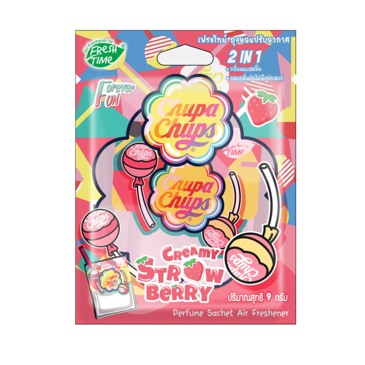 ขายดี-chupa-chups-น้ำหอมปรับอากาศ-ถุงหอมปรับอากาศ-หอมมาก-ขนาด-9-กรัม-กลิ่นผลไม้