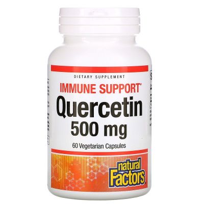 Natural Factors, Quercetin 500 mg, 60 Vegetarian Capsules, ควอซิติน อเมริกา
