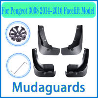 for Peugeot 3008 2014 2015 2016 MK1 Car Fender Mudguard Mud Flaps Guard Splash Flap Car Accessories