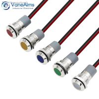 ☂☊✻ VaneAims Metal Signal Light FXB12F-LED Small Power Indicator Lamp waterproof IP67 12V 24V 220V Red GreenYellowWhite 12MM