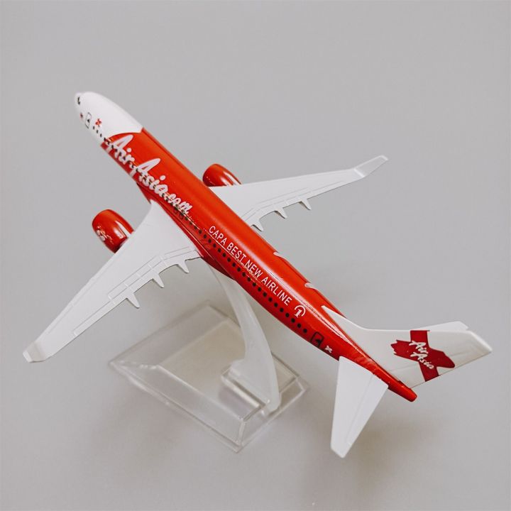 เครื่องบินโบอิ้งโบอิ้ง-b737เครื่องบินแอร์เอเชียสีแดงโลหะอัลลอยด์ขนาด16ซม-เครื่องบินจำลองสีแดงเครื่องบินแบบจำลองเครื่องบินเอเชีย