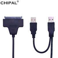 【COOL】 Huilopker MALL CHIPAL มาตรฐาน USB 2.0ถึง SATA 7 + 15 22Pin เคเบิ้ลอะแดปเตอร์แปลงสำหรับ2.5 ฮาร์ดดิสก์ไดรฟ์ HDD SSD กับแหล่งจ่ายไฟ USB