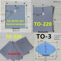 ทรานซิสเตอร์ TO-220 TO-247 TO-3P แผ่นซิลิโคนแผ่นฉนวนกันความร้อนซิลิโคนฟิล์มฉนวนกันความร้อนแผ่นซิลิโคนระบายความร้อน