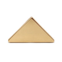 20 Pieces Luggage Hardware Accessories 40MM Triangle Blank Trademark Metal Brand Handbag Glossy Marking Laser Logo Metal Labels