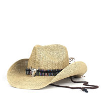 Summer Outdoor Men Women Western Cowboy Hats Handmade Straw Hat Breathable Beach Jazz Cap Sunhat Sombrero Hombre Beach Sun Hat