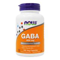 NOW Foods, GABA size 500 mg. Contains 100 vegetable capsules. (No.771)