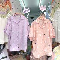 ZSA01 ?Daisy basic top เสื้อเชิ้ตลายดอกเดซี่ ผ้าคอตตอนนุ่มใส่สบาย