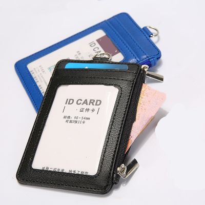 【CW】☽﹍  1pc Leather ID Badge Card Holder Lanyard Business Organizer Wallet