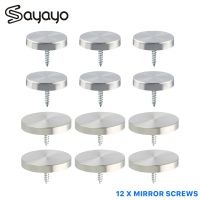 Sayayo Mirror Screws 12 Screws Decorative Cap Nails Mirror Fasteners Advertising Glass Stainless Steel Screws Furniture Hardware