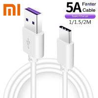 【จัดส่งจากกรุงเทพฯ ประเทศไทย】Original Fast Charge 5A 1M/1.5M/2M USB Type C Cable For Xiaomi Redmi Mobile Phone Charging Wire White