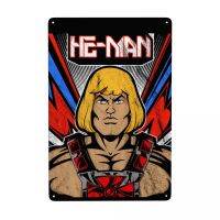 He Man Eternia ลงนามในภาพยนตร์แฟนตาซีวินเทจที่กำหนดเองจักรวาลสำนักงานร้านค้าบาร์ผนังตกแต่งแผ่นโลหะ 20 * 30 ซม