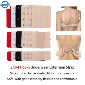 2 Hook Bra Extender for Women's Elastic Bra Extension Strap Hook