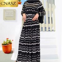 [COD] New Fashion Sleeve Printed Simpale Abaya 2021 Arabic Turkey Islam Muslim Jilbab Hijab Pakistan Kimono