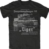 WW2แรงถัง Wehrmacht King Tiger เสื้อยืดแขนกุดเสื้อยืดผู้ชายคอกลมผ้าฝ้ายแขนสั้นฤดูร้อน S-3XL ใหม่