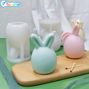 THINKMAX,2023 Diy Easter Bunny Silicone Candle Mold Reusable Moulds For